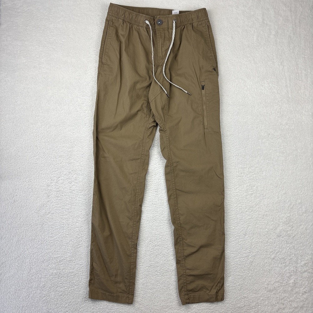 VUORI 'Ripstop Climber' Mens Small Pants Brown Tan Slim Fit Casual Stretch EUC